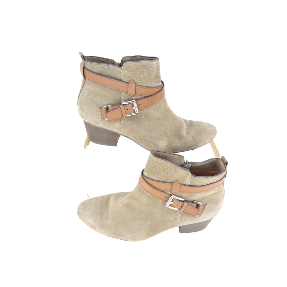 Coach Womens Tan Suede Leather Buckle Ankle Boots Size 11 B - Picture 3 of 11